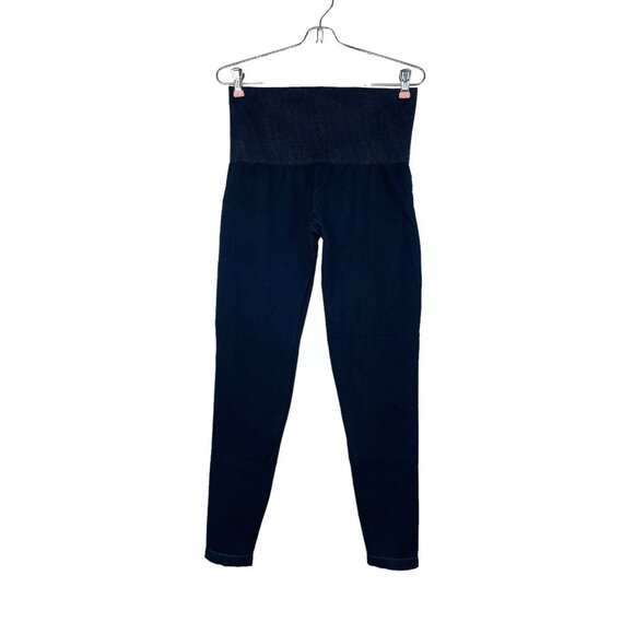 SPANX ASSETS Seamless Leggings High Rise Navy Blue XL - Picture 1 of 4